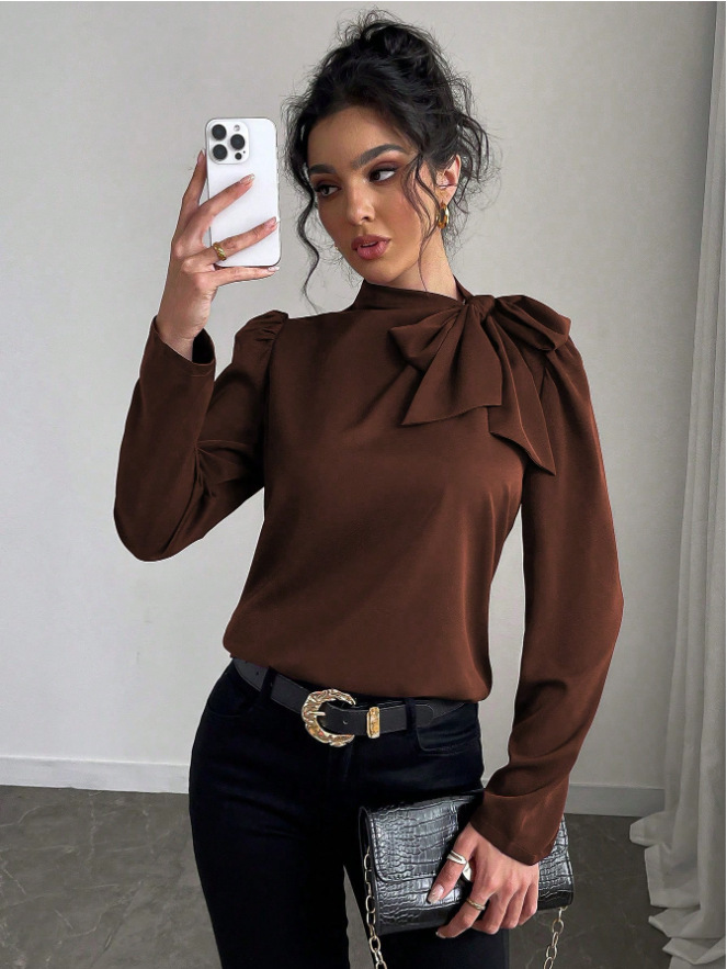 Womens Autumn Winter Shirts In European And American Styles - Image 12