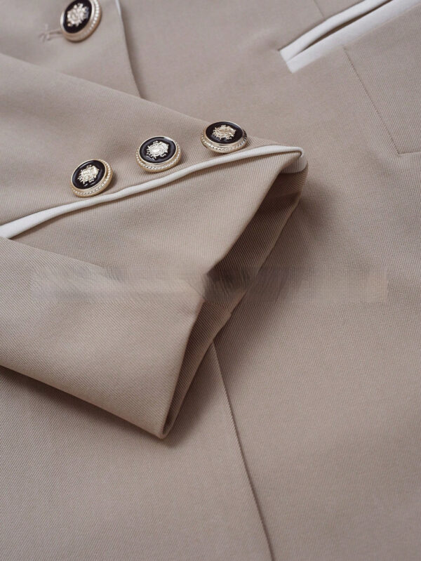 Professional Contrasting-Color Button Elegant Formal Blazer - Image 2