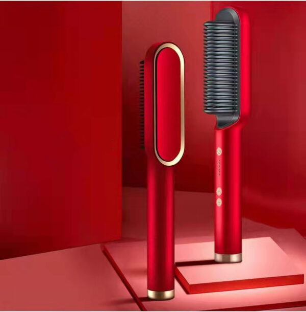 New 2 In 1 Hair Straightener Hot Comb Negative Ion Curling Tong Dual-purpose Electric Hair Brush - Image 79
