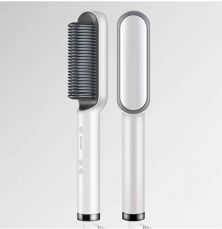 New 2 In 1 Hair Straightener Hot Comb Negative Ion Curling Tong Dual-purpose Electric Hair Brush - Image 81