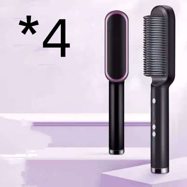 New 2 In 1 Hair Straightener Hot Comb Negative Ion Curling Tong Dual-purpose Electric Hair Brush - Image 45