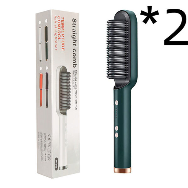 New 2 In 1 Hair Straightener Hot Comb Negative Ion Curling Tong Dual-purpose Electric Hair Brush - Image 31