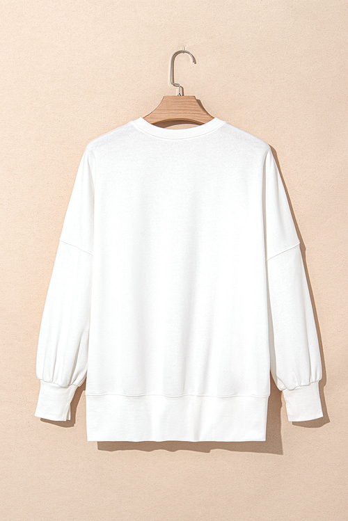 Valentine Bow Sequin Long Sleeve Oversize Sweatshirt - Image 6