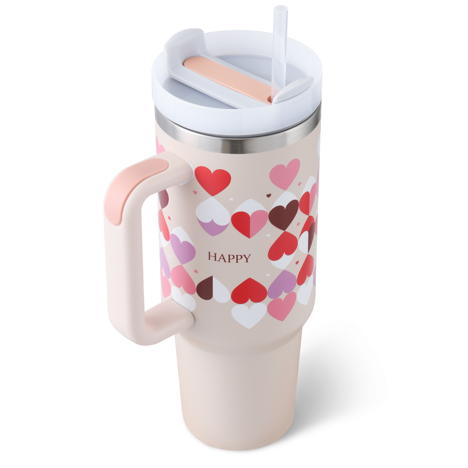 40 Oz Tumbler With Handle Straw Insulated, Stainless Steel Spill Proof Vacuum Coffee Cup Tumbler With Lid Tapered Mug Gifts For Valentine Lover Suitable For Car Gym Office Travel - Image 53