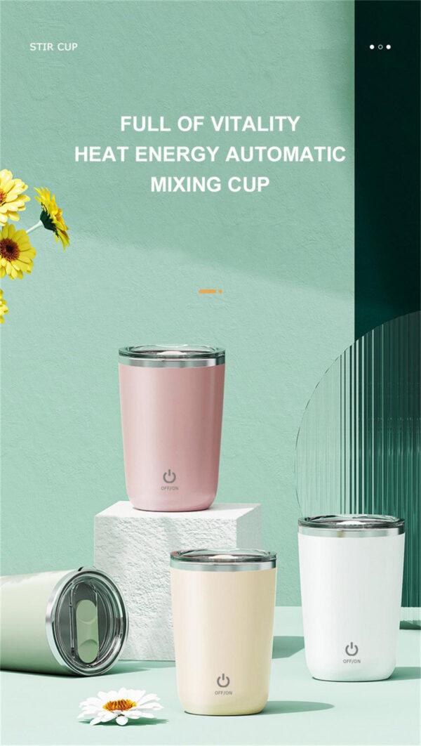 350ml Automatic Self Stirring Mug Coffee Milk Juice Mixing Cup Electric Stainless Steel Lazy Rotating Mug Magnetic Stirring Cup Kitchen Gadgets - Image 20