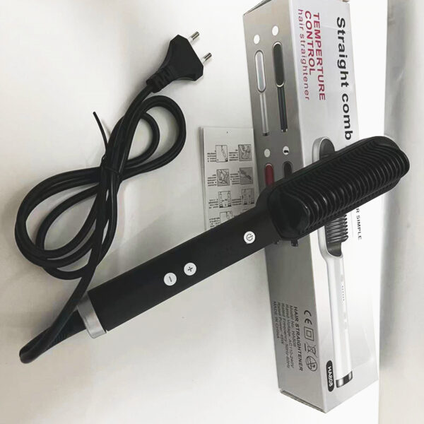 New 2 In 1 Hair Straightener Hot Comb Negative Ion Curling Tong Dual-purpose Electric Hair Brush - Image 22