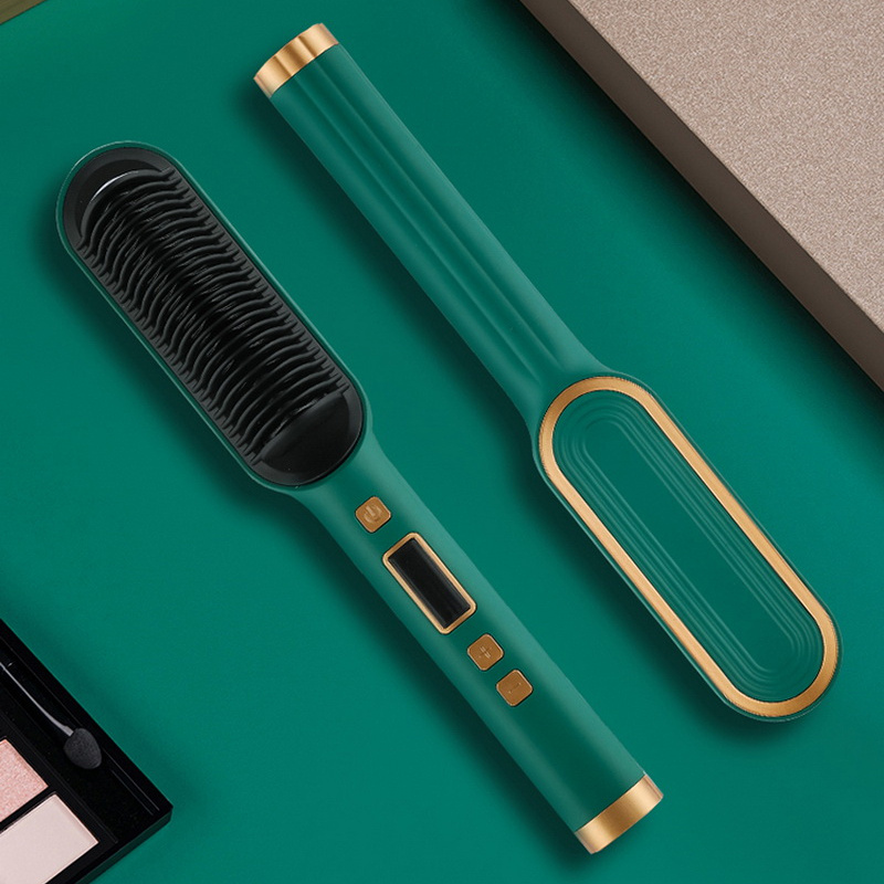 New 2 In 1 Hair Straightener Hot Comb Negative Ion Curling Tong Dual-purpose Electric Hair Brush - Image 23