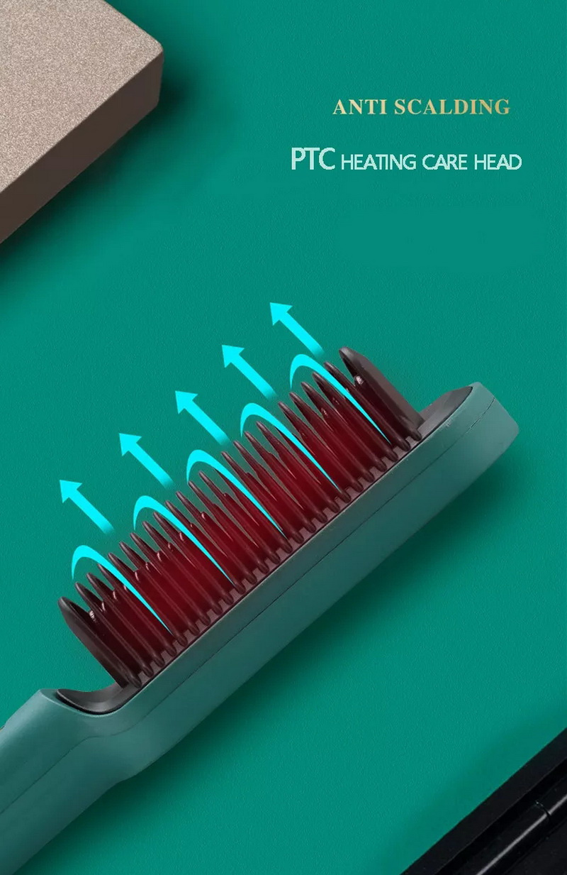 New 2 In 1 Hair Straightener Hot Comb Negative Ion Curling Tong Dual-purpose Electric Hair Brush - Image 16