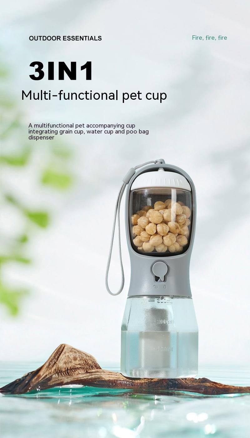 Dog Water Cup Drinking Food Garbage Bag Three-in-one Portable Small Multi-functional Pet Cups Pets Supplies - Image 15