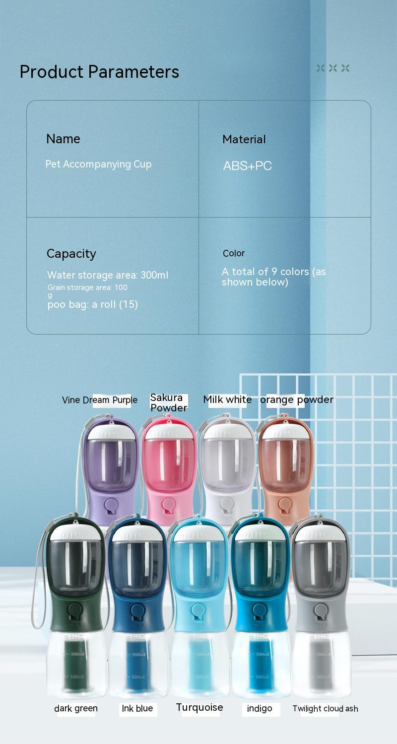 Dog Water Cup Drinking Food Garbage Bag Three-in-one Portable Small Multi-functional Pet Cups Pets Supplies - Image 14