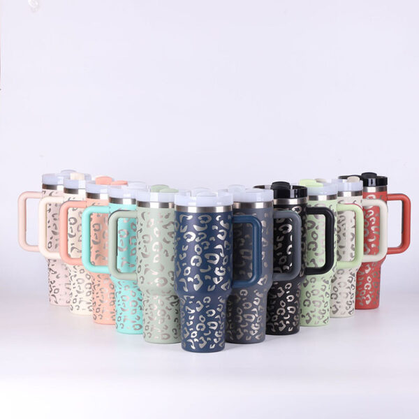 40 Oz Tumbler With Handle Straw Insulated, Stainless Steel Spill Proof Vacuum Coffee Cup Tumbler With Lid Tapered Mug Gifts For Valentine Lover Suitable For Car Gym Office Travel - Image 19