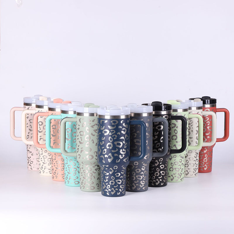 40 Oz Tumbler With Handle Straw Insulated, Stainless Steel Spill Proof Vacuum Coffee Cup Tumbler With Lid Tapered Mug Gifts For Valentine Lover Suitable For Car Gym Office Travel - Image 19