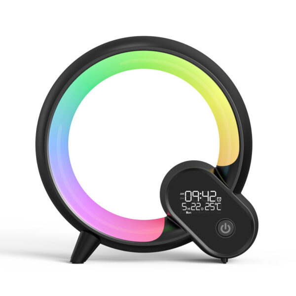 Creative Q Light Analog Sunrise Digital Display Alarm Clock Bluetooth Audio Intelligent Wake-up Q Colorful Atmosphere Light - Image 16