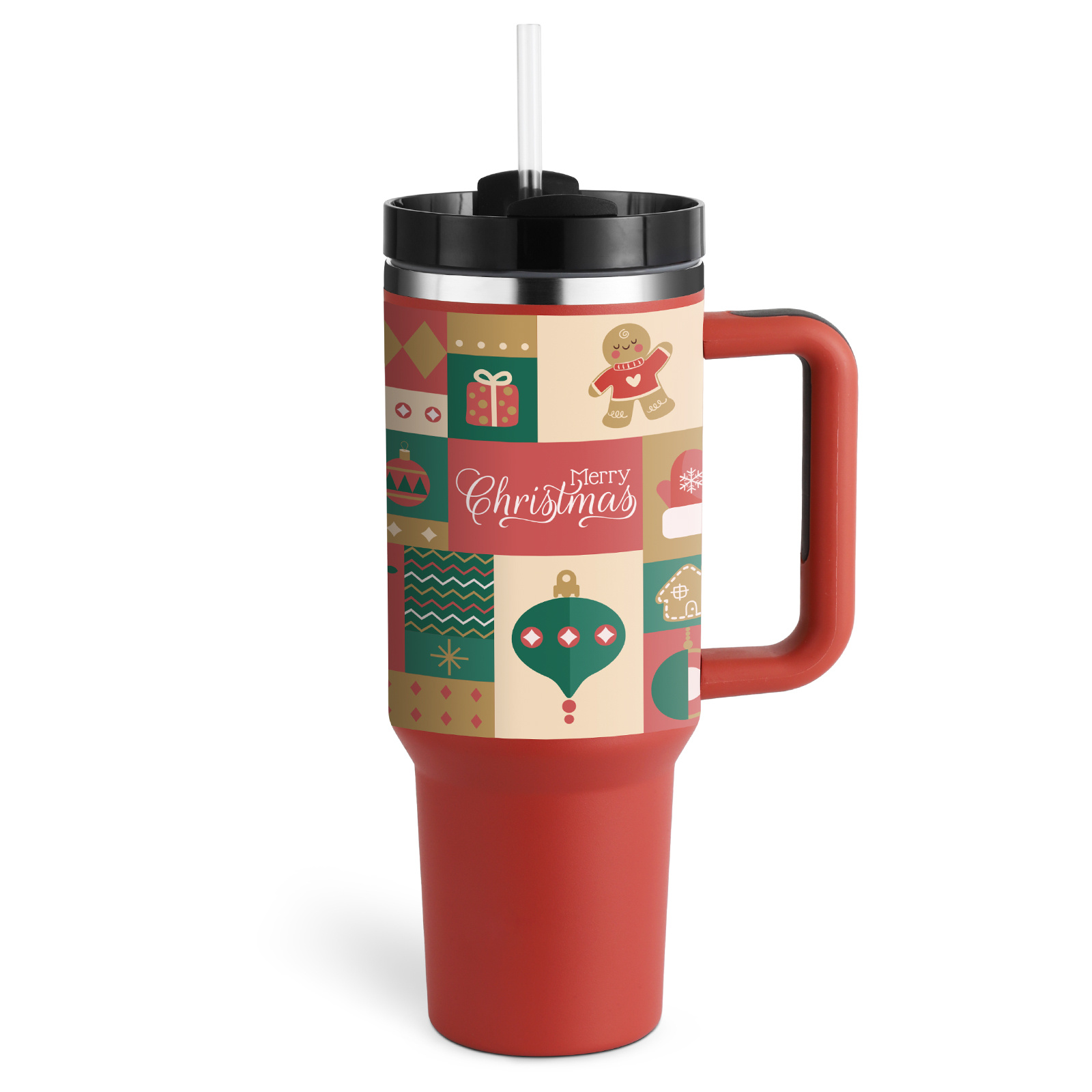 40 Oz Tumbler With Handle Straw Insulated, Stainless Steel Spill Proof Vacuum Coffee Cup Tumbler With Lid Tapered Mug Gifts For Valentine Lover Suitable For Car Gym Office Travel - Image 30