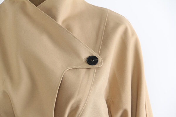 Womens Casual Figure-flattering Ruffled Asymmetrical Jacket - Image 4