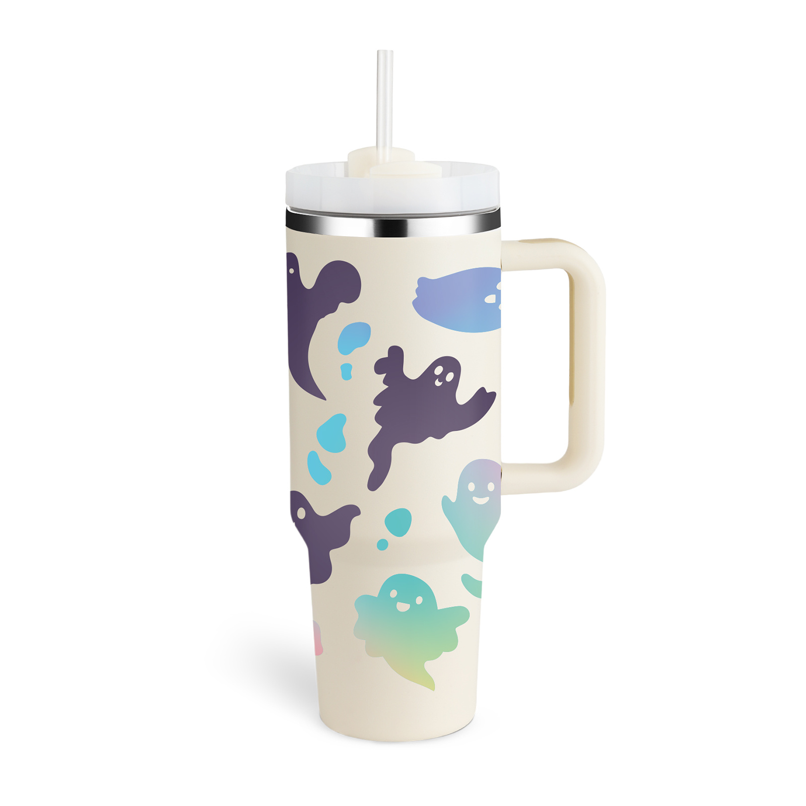 40 Oz Tumbler With Handle Straw Insulated, Stainless Steel Spill Proof Vacuum Coffee Cup Tumbler With Lid Tapered Mug Gifts For Valentine Lover Suitable For Car Gym Office Travel - Image 41
