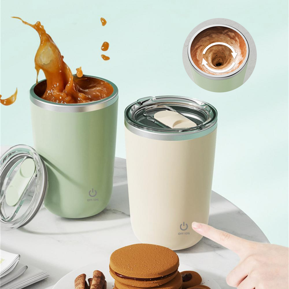 350ml Automatic Self Stirring Mug Coffee Milk Juice Mixing Cup Electric Stainless Steel Lazy Rotating Mug Magnetic Stirring Cup Kitchen Gadgets - Image 1