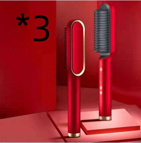 New 2 In 1 Hair Straightener Hot Comb Negative Ion Curling Tong Dual-purpose Electric Hair Brush - Image 41