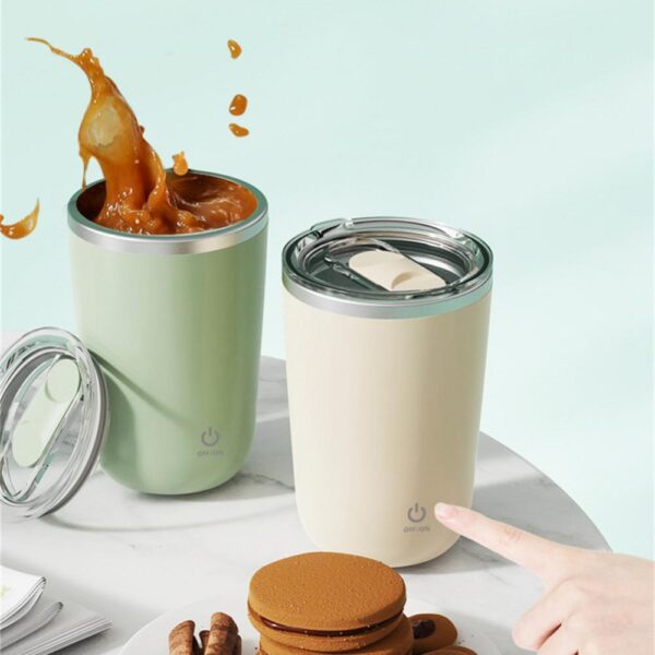 350ml Automatic Self Stirring Mug Coffee Milk Juice Mixing Cup Electric Stainless Steel Lazy Rotating Mug Magnetic Stirring Cup Kitchen Gadgets - Image 3