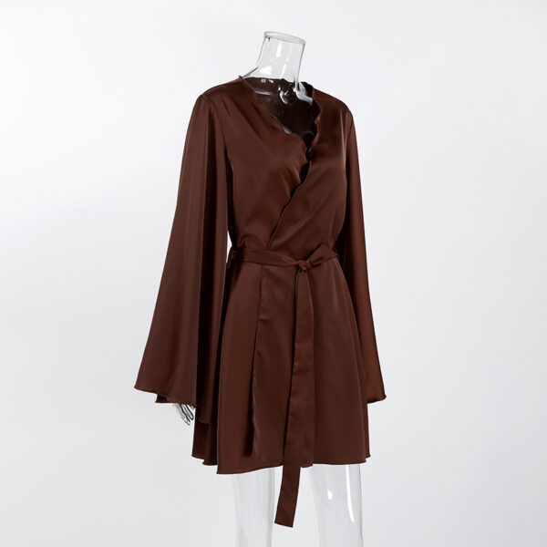 Womens AutumnWinter Lace-Up Fashionable European And American-Style Home Bathrobe - Image 17