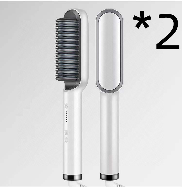 New 2 In 1 Hair Straightener Hot Comb Negative Ion Curling Tong Dual-purpose Electric Hair Brush - Image 34