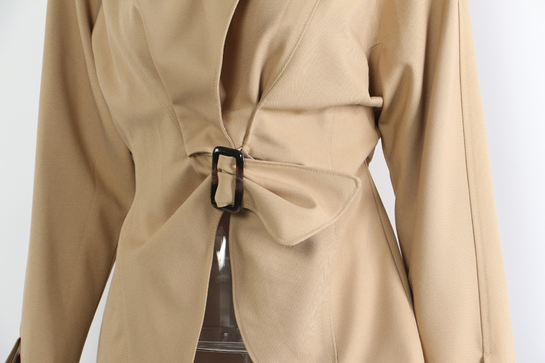 Womens Casual Figure-flattering Ruffled Asymmetrical Jacket - Image 5