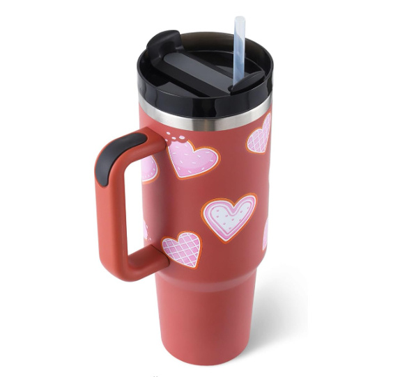40 Oz Tumbler With Handle Straw Insulated, Stainless Steel Spill Proof Vacuum Coffee Cup Tumbler With Lid Tapered Mug Gifts For Valentine Lover Suitable For Car Gym Office Travel - Image 54