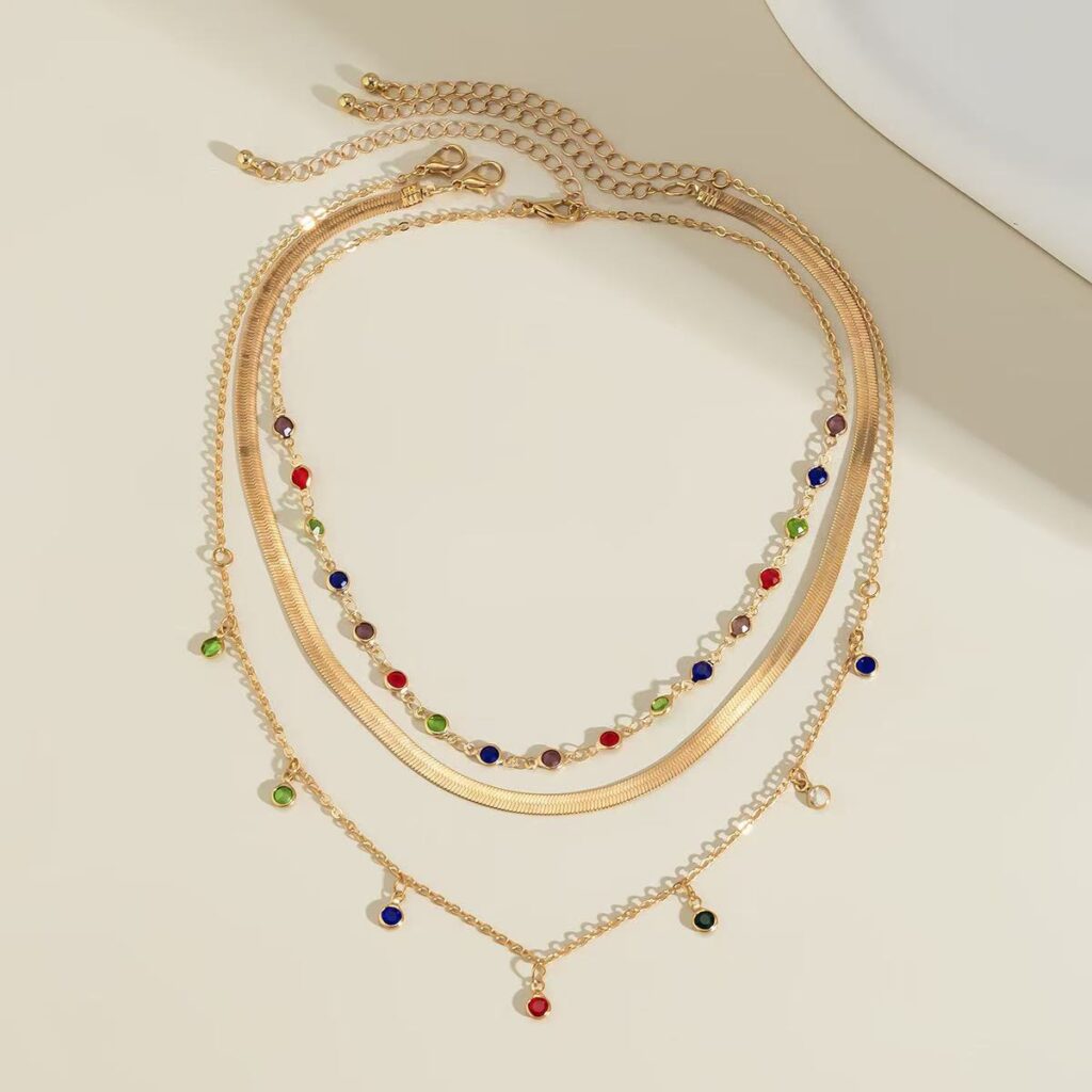Euro-American Cross-Border Jewelry Niche Bold Girl Feng Shui Crystal Star-Shaped Clavicle Necklace