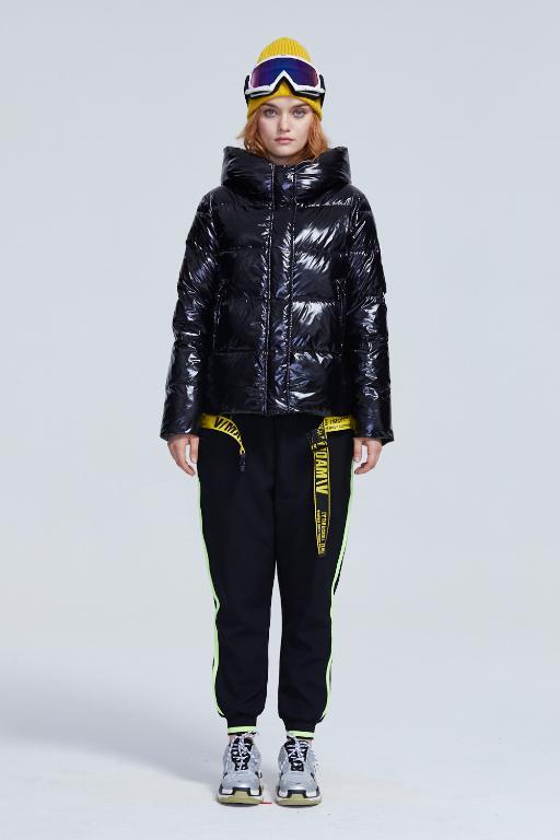 Short women winter coat parkas warm hooded shiny jacket coat Ladies - Image 12