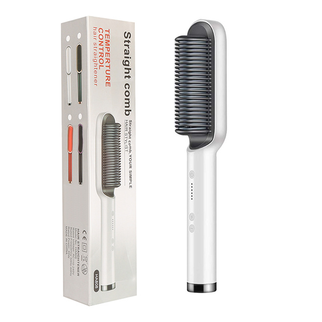 New 2 In 1 Hair Straightener Hot Comb Negative Ion Curling Tong Dual-purpose Electric Hair Brush - Image 86