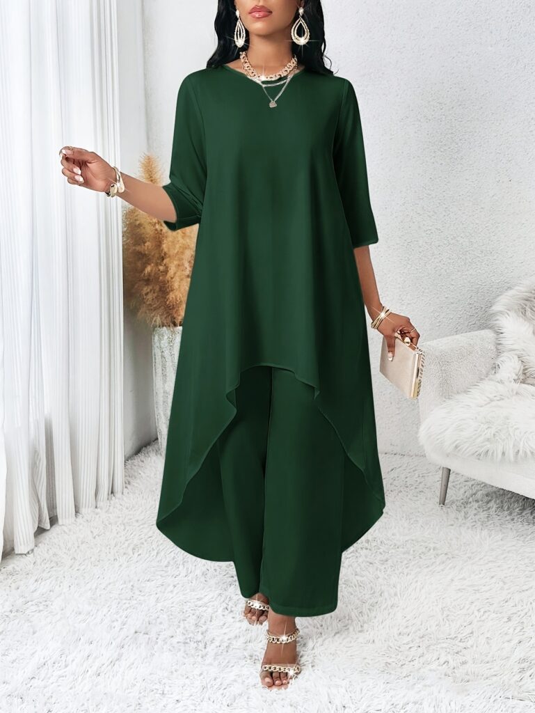 Womens Relaxed-fit Three-quarter-sleeve Top