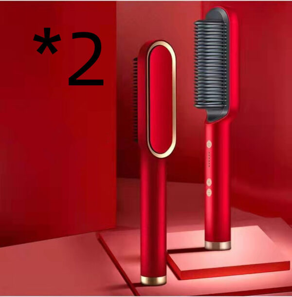 New 2 In 1 Hair Straightener Hot Comb Negative Ion Curling Tong Dual-purpose Electric Hair Brush - Image 32