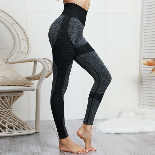 High Waist Athletic Seamless Yoga Leggings And Stretch Sports Bra - Image 9