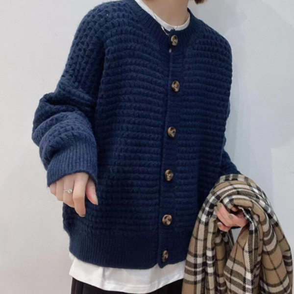 Womens Casual Button Down Knit Cardigan - Image 9