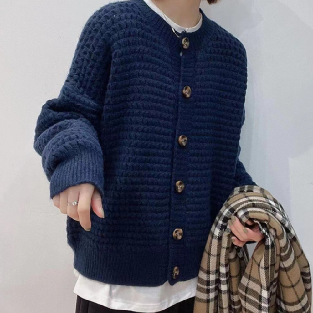 Womens Casual Button Down Knit Cardigan - Image 9