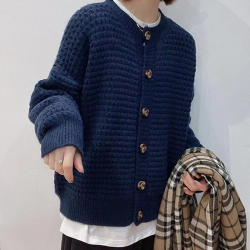 Womens Casual Button Down Knit Cardigan - Image 4