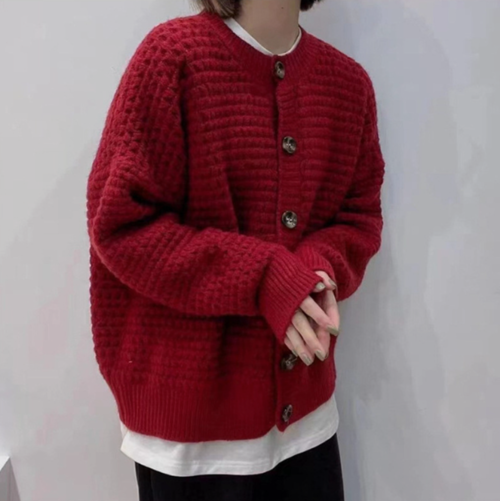 Womens Casual Button Down Knit Cardigan - Image 2