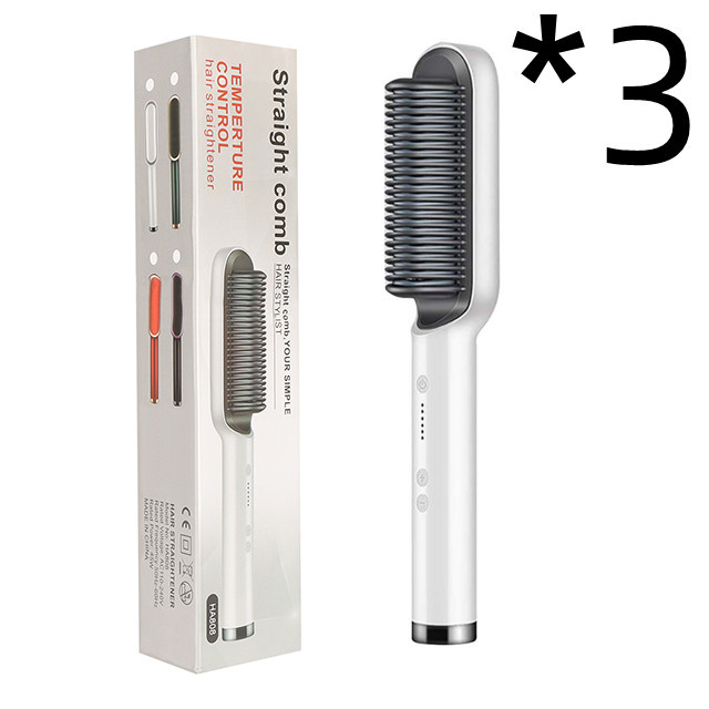 New 2 In 1 Hair Straightener Hot Comb Negative Ion Curling Tong Dual-purpose Electric Hair Brush - Image 44