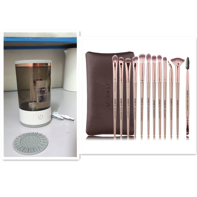 Women Eye Shadow Brush Cleaning Tool Portable Electric Makeup Brush Cleaner Machine With USB Charging Automatic Cosmetic Brush - Image 34