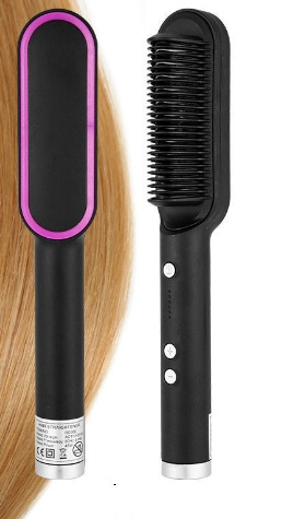 New 2 In 1 Hair Straightener Hot Comb Negative Ion Curling Tong Dual-purpose Electric Hair Brush - Image 62