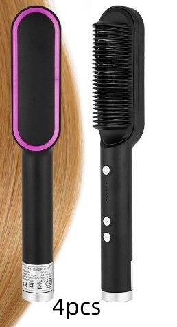 New 2 In 1 Hair Straightener Hot Comb Negative Ion Curling Tong Dual-purpose Electric Hair Brush - Image 46