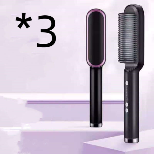 New 2 In 1 Hair Straightener Hot Comb Negative Ion Curling Tong Dual-purpose Electric Hair Brush - Image 36