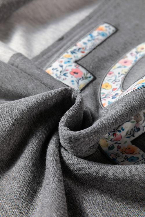 Valentine LOVE Floral Patchwork Reverse Seam Sweatshirt - Image 9