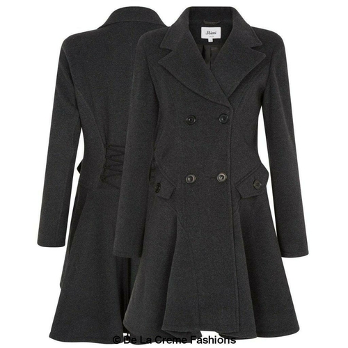 Wool Blend Fit And Flare Double Breasted Skater Coat (1102) - Image 13