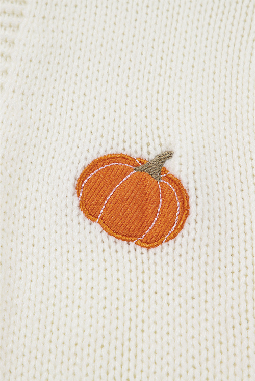 Christmas Tree Pumpkin Open Front Drop Shoulder Cardigan - Image 8