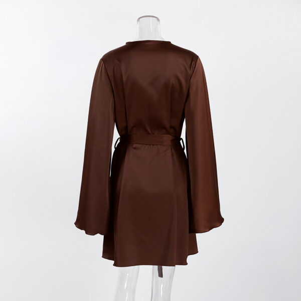 Womens AutumnWinter Lace-Up Fashionable European And American-Style Home Bathrobe - Image 9