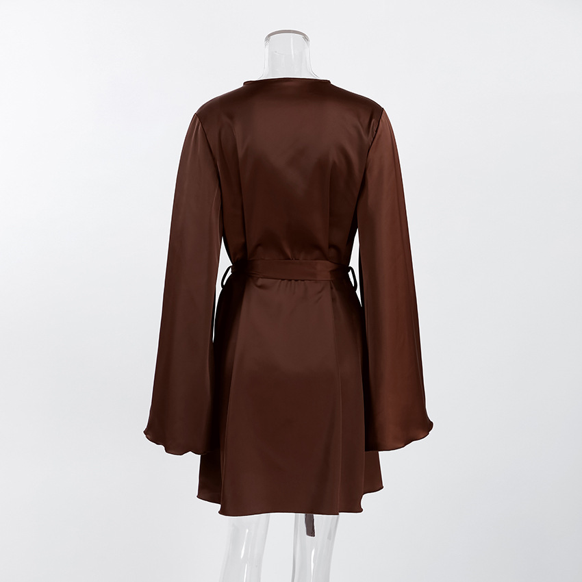 Womens AutumnWinter Lace-Up Fashionable European And American-Style Home Bathrobe - Image 9