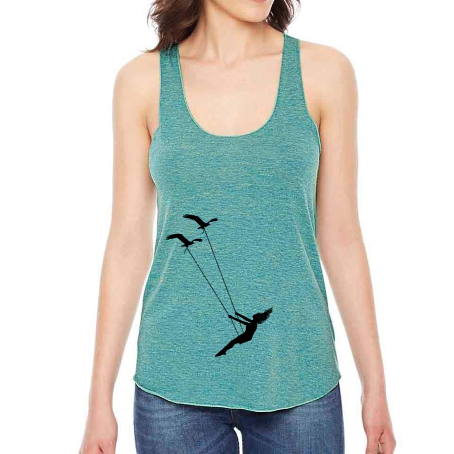 Flying bird swing racerback tank top - Image 13
