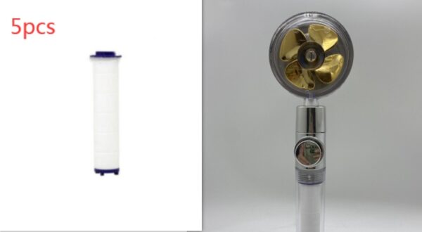 Shower Head Water Saving Flow 360 Degrees Rotating With Small Fan ABS Rain High Pressure Spray Nozzle Bathroom Accessories - Image 62