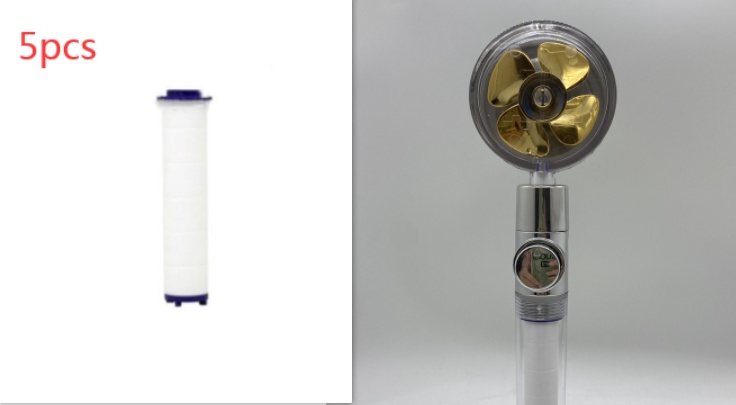 Shower Head Water Saving Flow 360 Degrees Rotating With Small Fan ABS Rain High Pressure Spray Nozzle Bathroom Accessories - Image 62